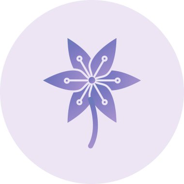 Lily flower, simple web illustration  
