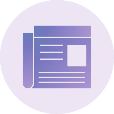 Gazete. Web simgesi basit illüstrasyon 