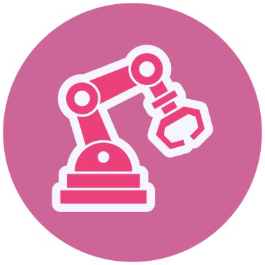 vector illustration of modern Robotic Arm icon
