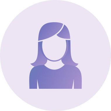 woman avatar icon. female person symbol. flat design