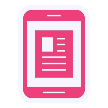 Çevrimiçi Haber Vektörü Kabartma Simgesi Tasarımı