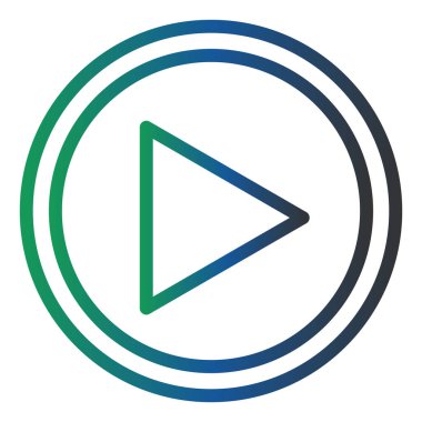 Oynayın. Web simgesi basit illüstrasyon 