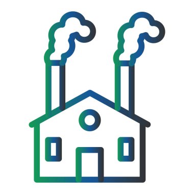 Fabrika. Web simgesi basit illüstrasyon