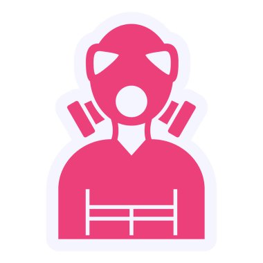 İtfaiyeci Vektör Kabartma Simgesi Tasarımı 