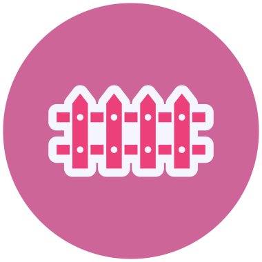 Çit. Web simgesi basit illüstrasyon 