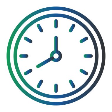 Saat simgesinin vektör illüstrasyonu