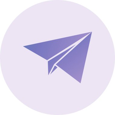 paper plane icon, simple web illustration