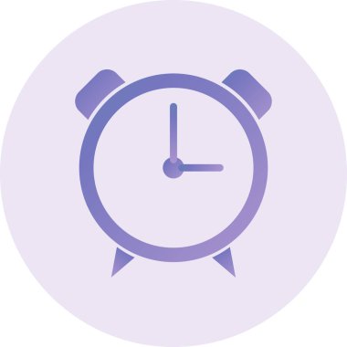 alarm clock vector icon. Time 