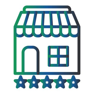 Dükkan. Web simgesi basit illüstrasyon