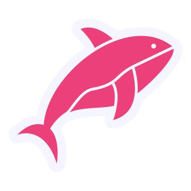 Whale web icon vector illustration
