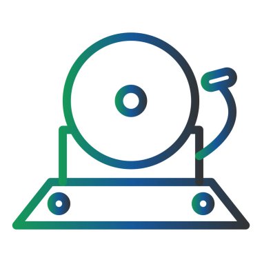 Yangın Alarm Vektörü Kabartma Simgesi Tasarımı 