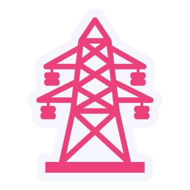 Bir elektrik santralinin vektör illüstrasyonu