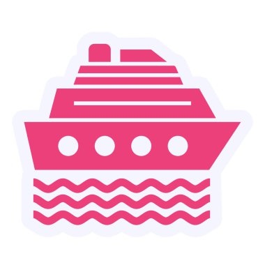 vector illustration of Cruise ship