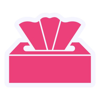 Islak Mendil Vektör Kabartma Simgesi Tasarımı 