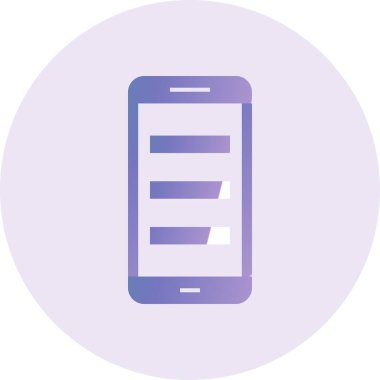 Cep telefonu simgesi, vektör illüstrasyonu 