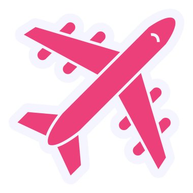 airplane icon, web simple illustration