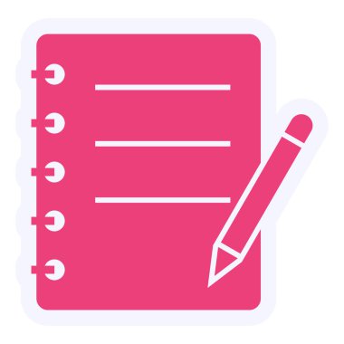 Not defteri. Web simgesi basit illüstrasyon