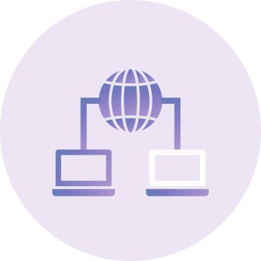 Bağlı Vektör Şekil Simgesi Tasarımı 