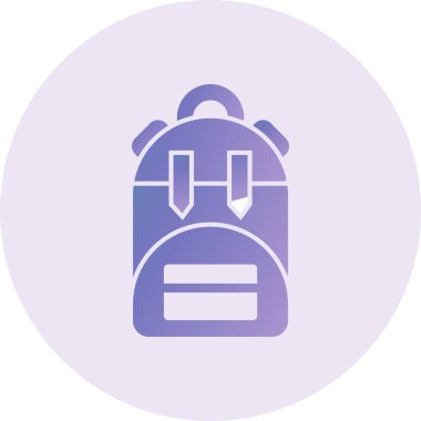 Sırt çantası. Web simgesi basit illüstrasyon