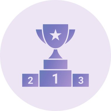 Kupa. Web simgesi basit illüstrasyon