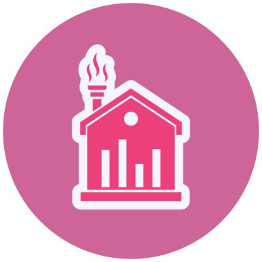 vector illustration of modern Real Estate Stats icon