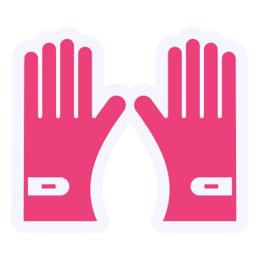 Ateşe dayanıklı Eldiven Vektör Sembol Tasarımı 