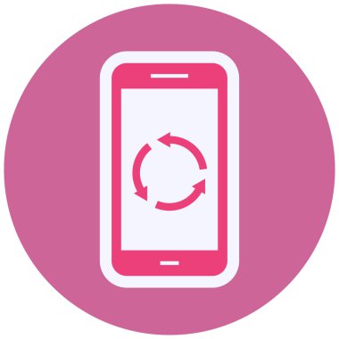 Cep telefonu simgesi, vektör illüstrasyonu