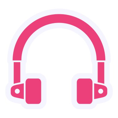 Kulaklıklar. Web simgesi vektör illüstrasyonu