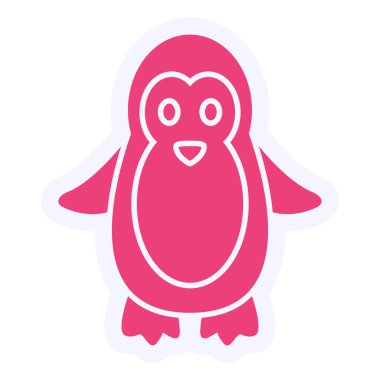 Penguin web icon vector illustration