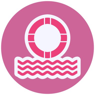 safety swimming pool ring, vector illustration