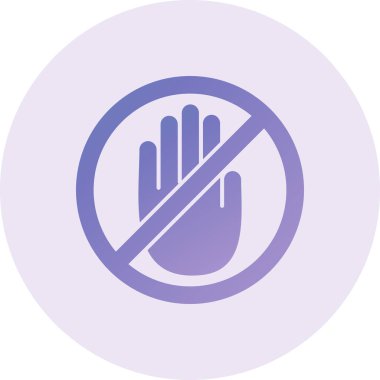 Dont Touch Vector Glyph Icon Design