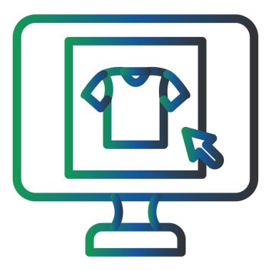 Alışveriş simgesinin vektör illüstrasyonu