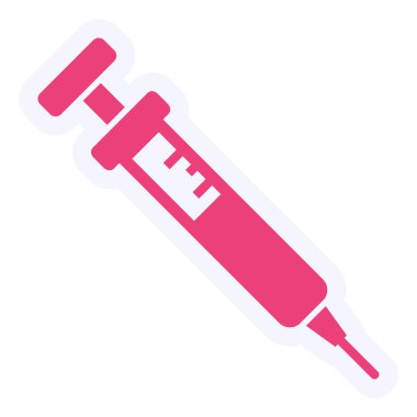 Şırınga simgesinin vektör illüstrasyonu 