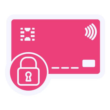 Kredi kartı vektör simgesi modern basit illüstrasyon 