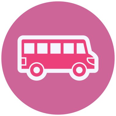 Otobüs. Web simgesi basit illüstrasyon