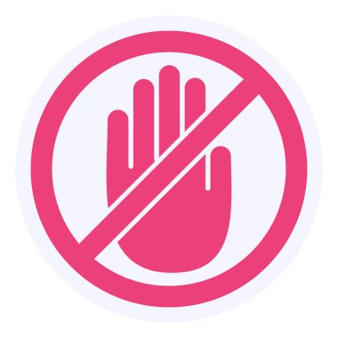 Dont Touch Vector Glyph Icon Design