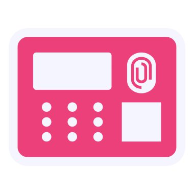 Parmak izi Erişim Vektörü Kabartma Simgesi Tasarımı