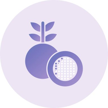 Tutku Meyve Vektörü Kabartma Simgesi Tasarımı