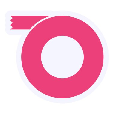 Teyp Vektörü Kabartma Simgesi Tasarımı