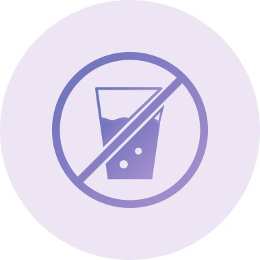 No Drink web icon vector illustration