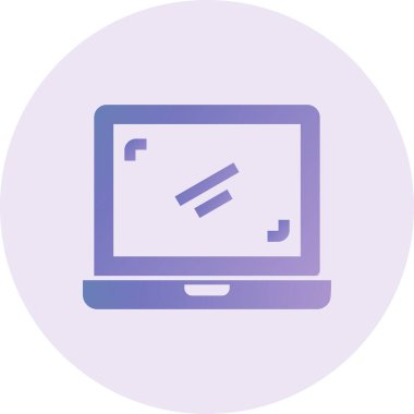 Laptop Vektör Simge Tasarımı