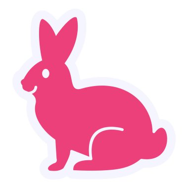 Rabbit  web icon vector illustration