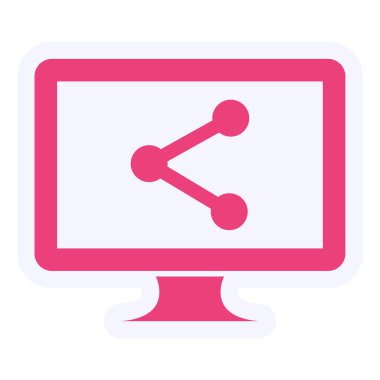 Paylaş. Web simgesi basit illüstrasyon 