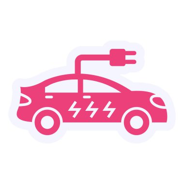 car charging icon. outline vector illustration 