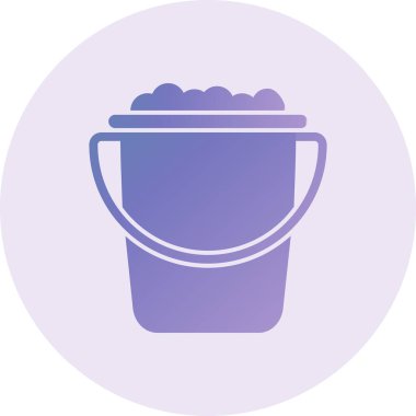 Kum Kovası Vektör Kabartma Simgesi Tasarımı 