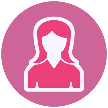 Female Avatar Vector Glyph Icon Design