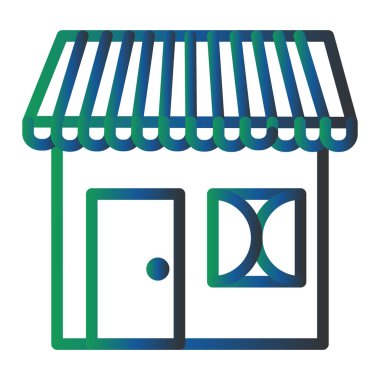 Dükkan. Web simgesi basit illüstrasyon