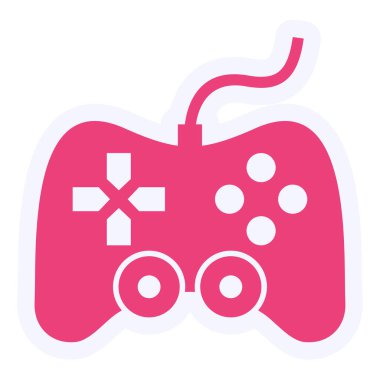Gamepad Vektör Kabartma Simgesi Tasarımı