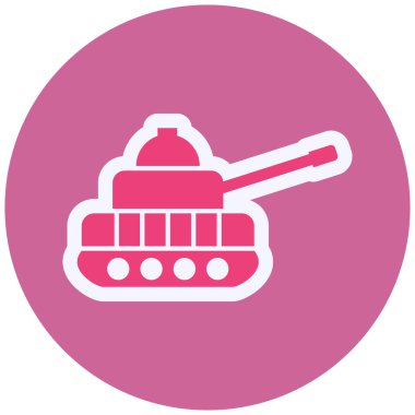 tank. Web simgesi basit illüstrasyon