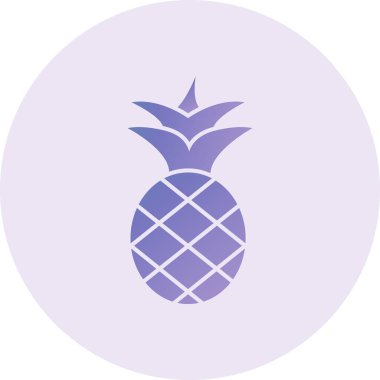 pineapple icon, simple illustration. flat design style